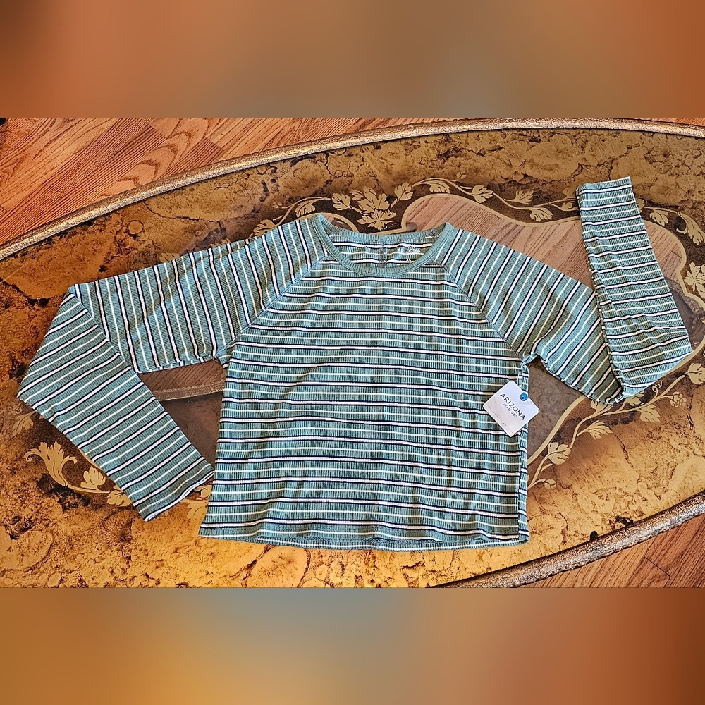 Arizona Jeans Co Striped Crop Top